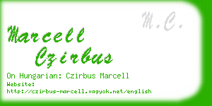 marcell czirbus business card